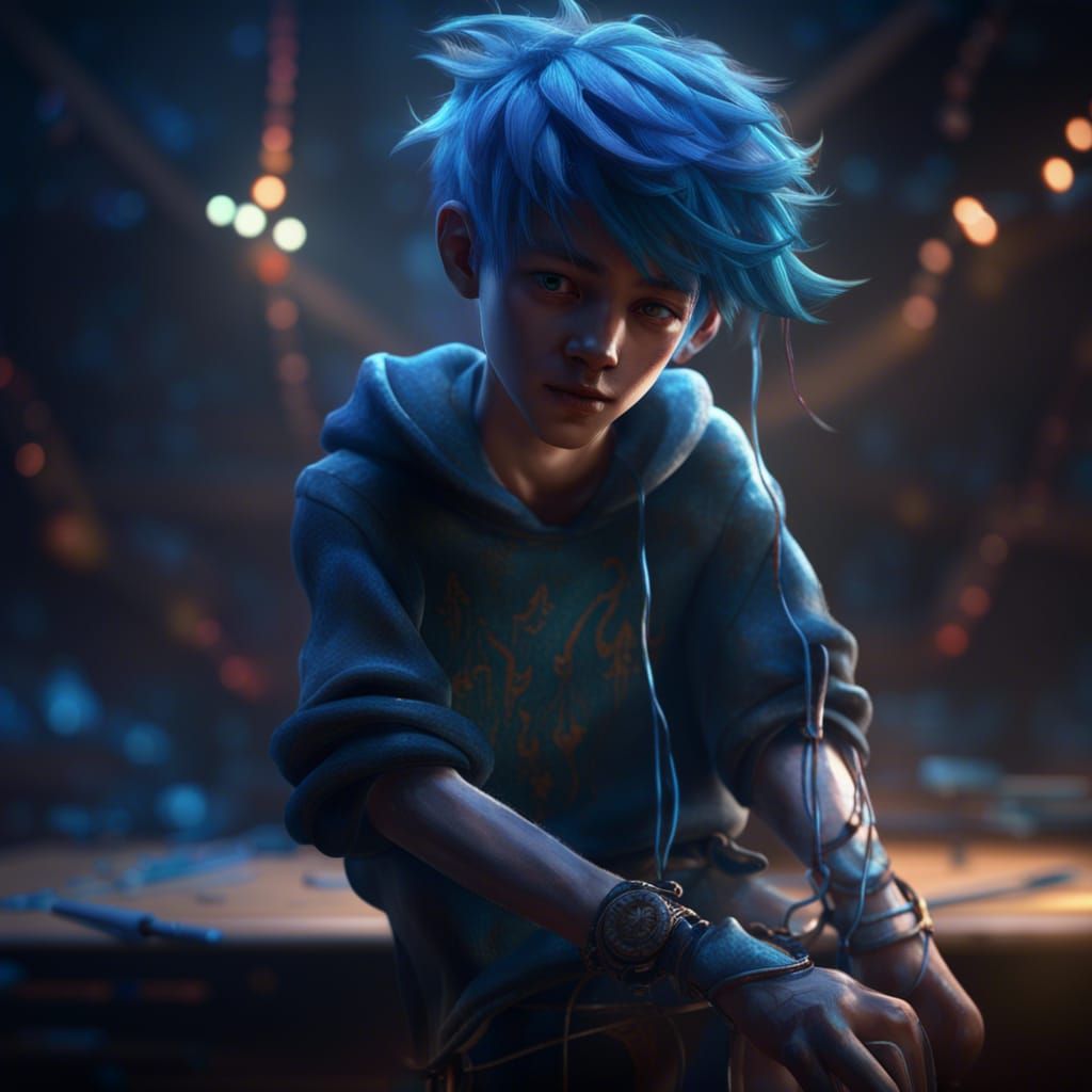 Boy Marionette: Dramatic Digital Painting