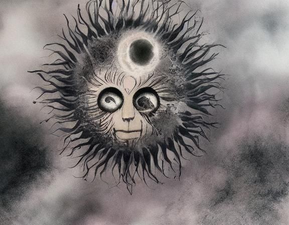 Gloomy Sunspots: Ambient Concept Art in Mixed Media