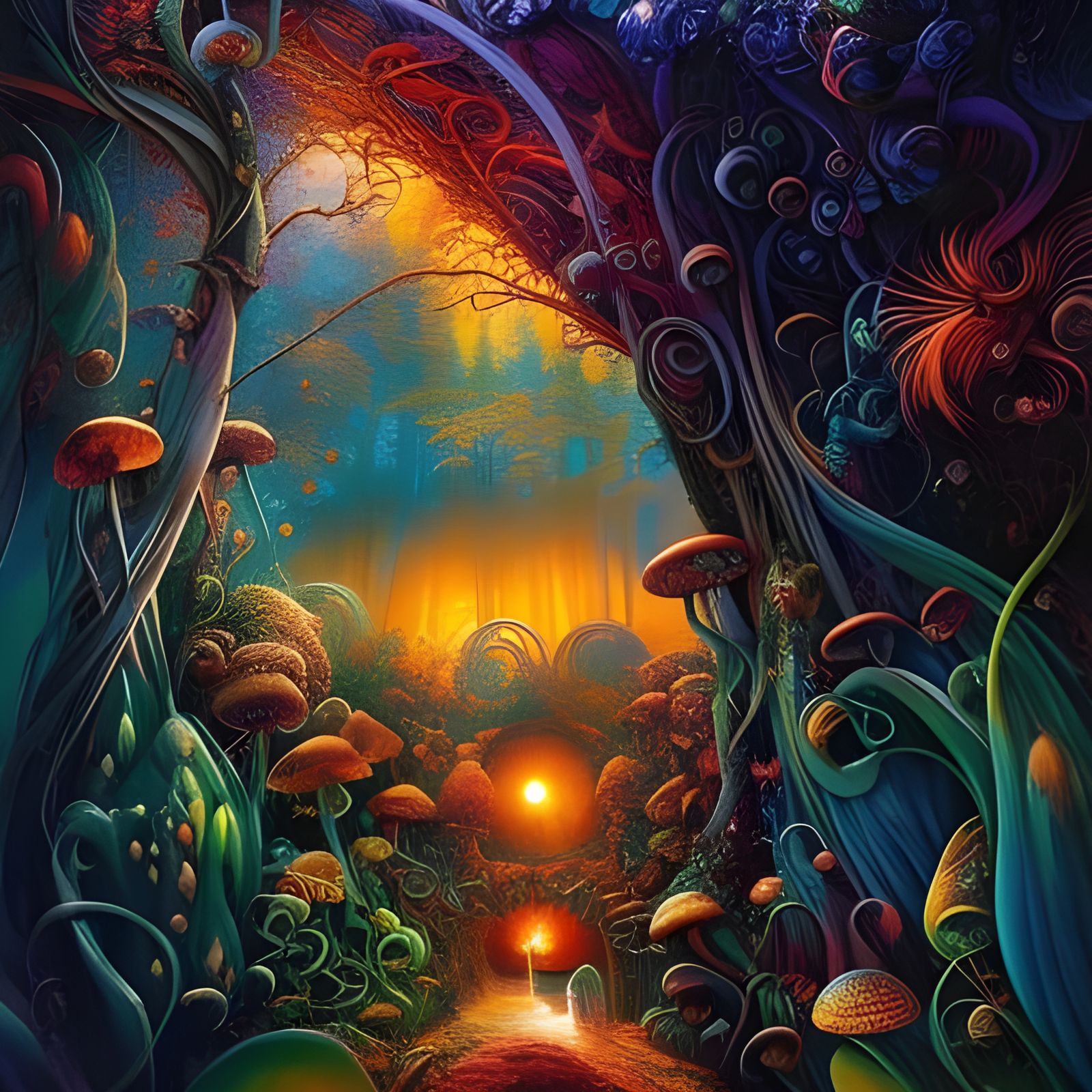 Mushroom City in Shimmering Nature Portal