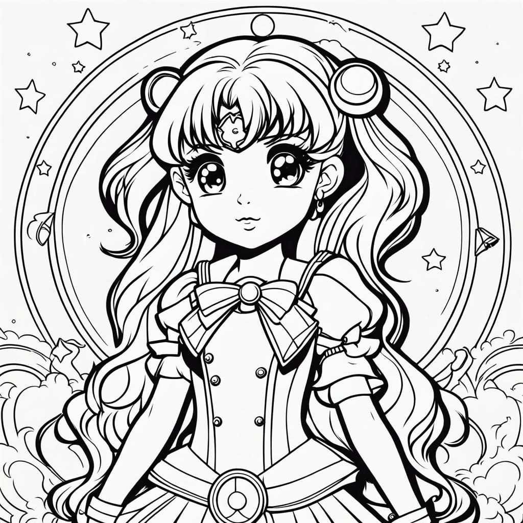 Kawaii Chibi Sailor Moon Coloring Page