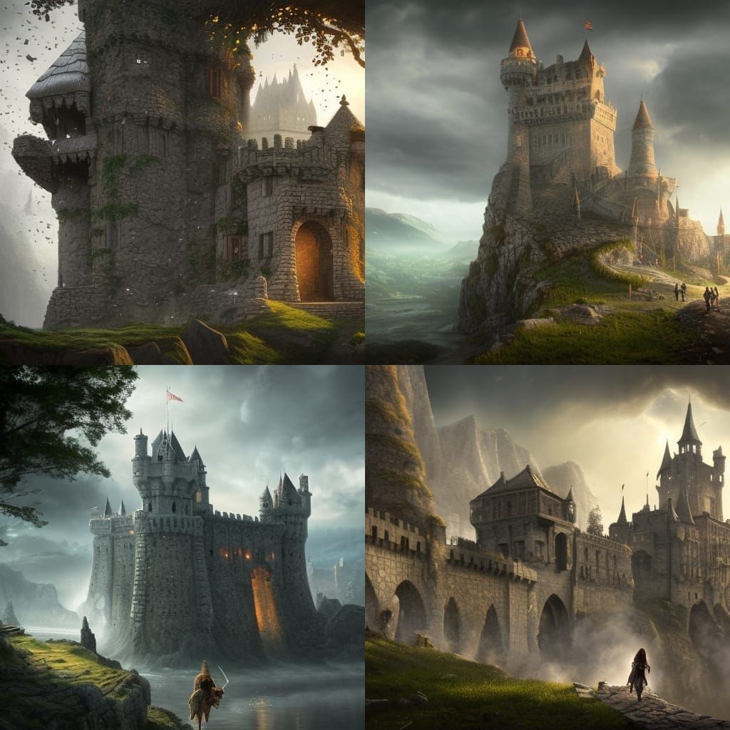 Epic Fantasy Castle Walking on Two Legs