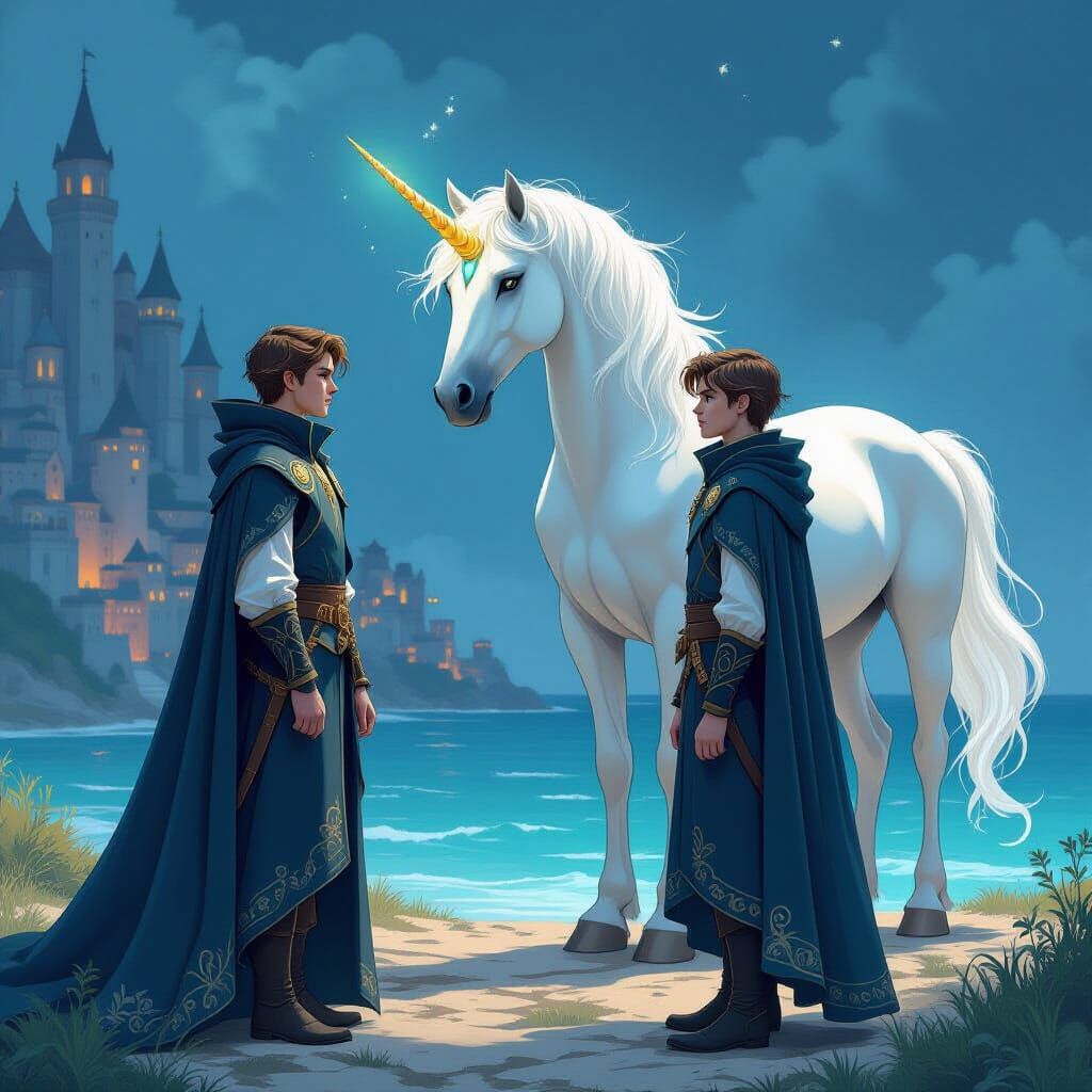 Fantasy Illustration of Unicorn Revealing Treason