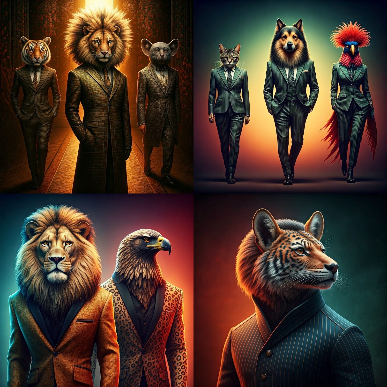 Hyperrealistic Animals Strut Down the Catwalk in Vibrant Lin...