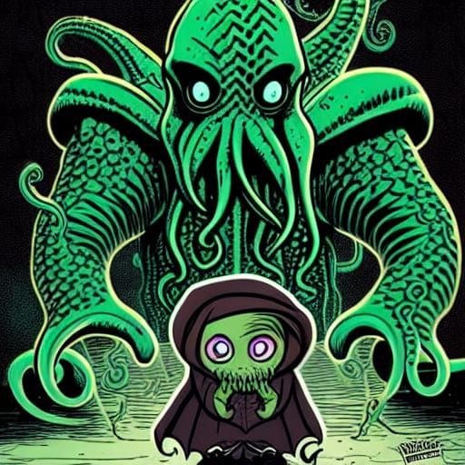 Little Cthulhu's First Day: Comic Book Art