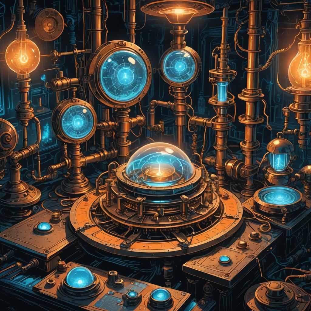 Photoelectric Effect Diagram in Mystical Laboratory