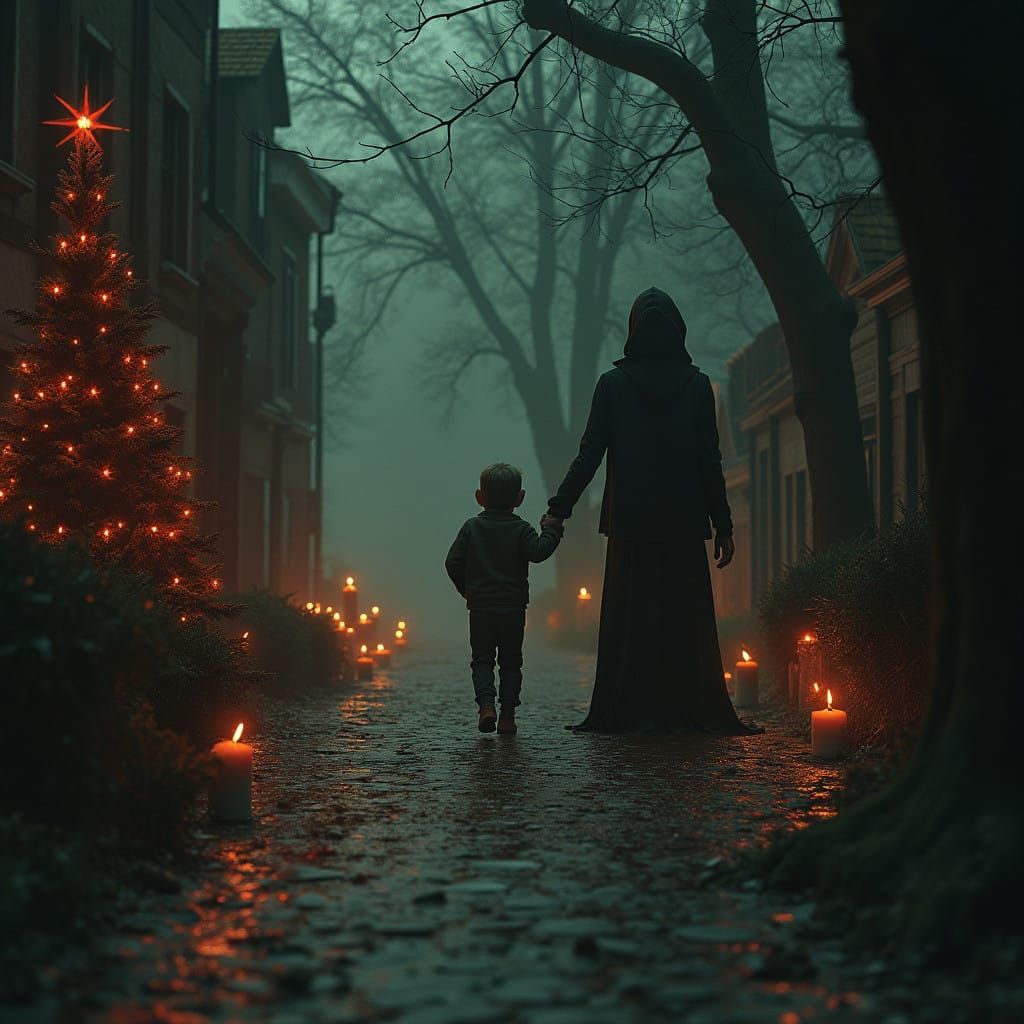 Dark Winter Whimsy in Foreboding Festive Atmosphere