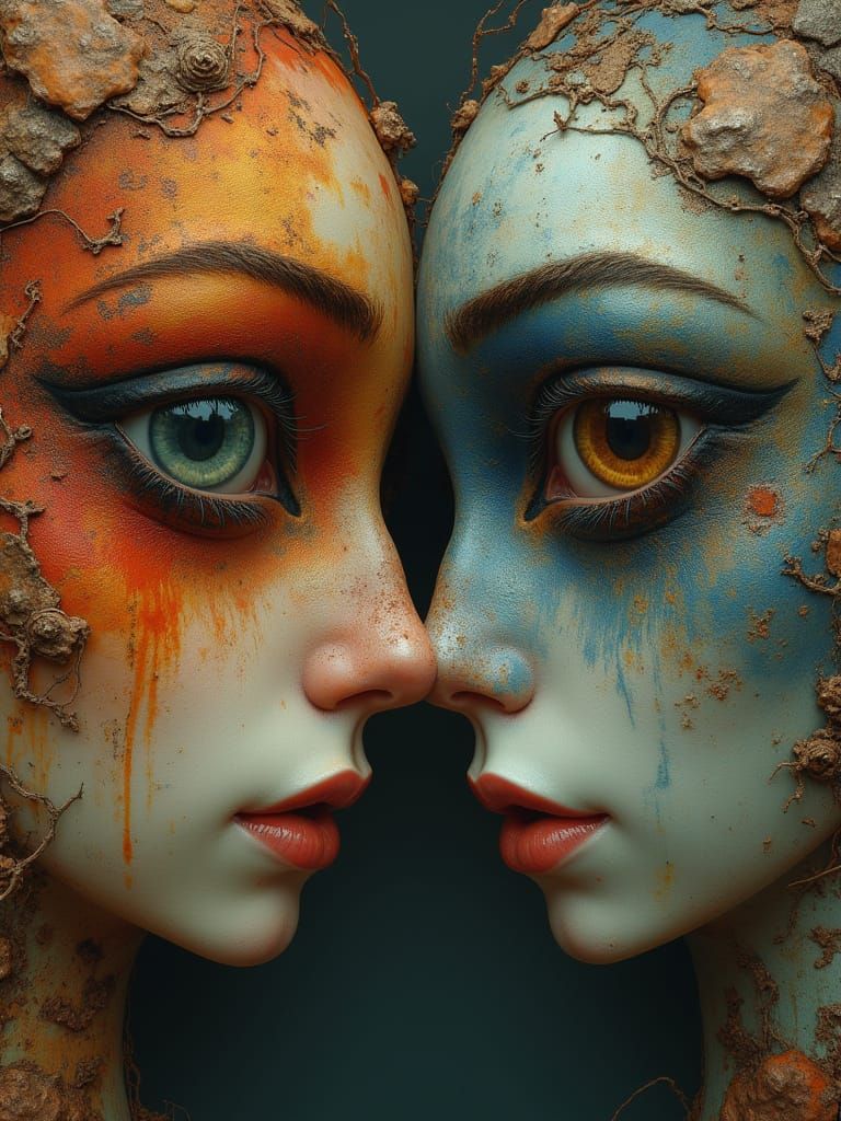 Where They Touched Split-Infinity in Their Clothes Carved fr...