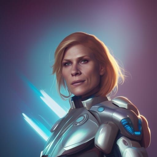 Katee Sackhoff as Bo Katan: Hyperdetailed Portrait