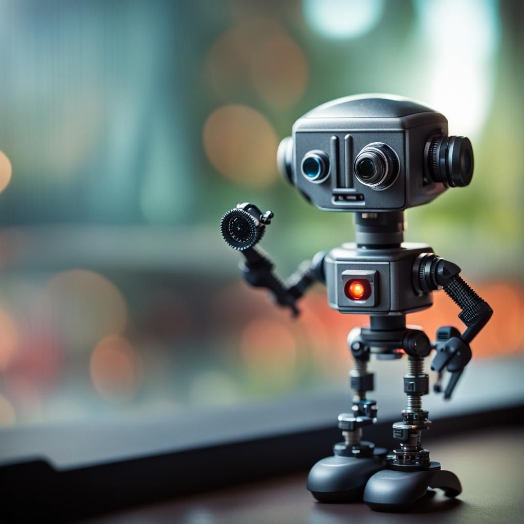 Detailed Robot Microbe in Natural Lighting