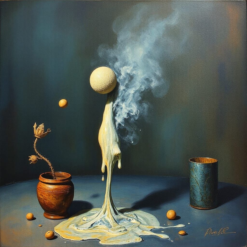 Surreal Melting Dream: A Salvador Dali-Inspired Painting