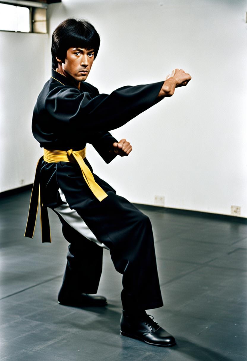 Martial Arts Masters in Wing Chun Stance