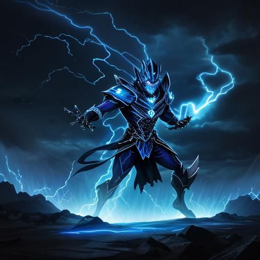 Azure Spectreghost in Plasma Fire