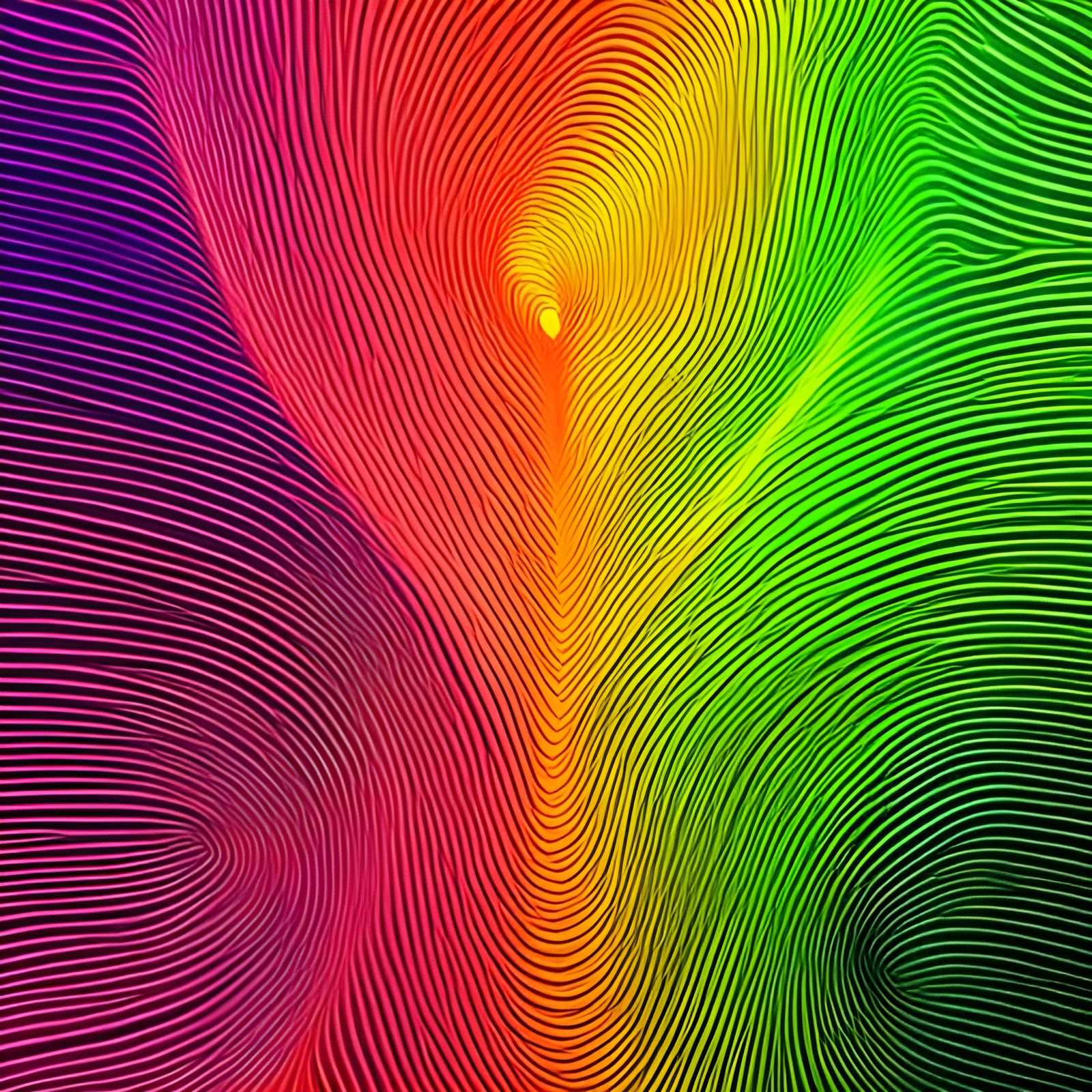 Abstract Neon Spiral Design
