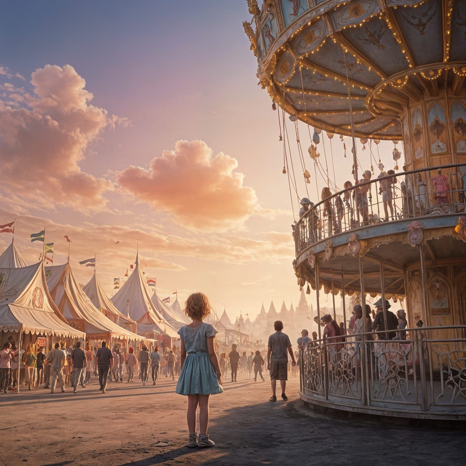 Kidcore Carnival Blends into Dreamy Liminal Landscape