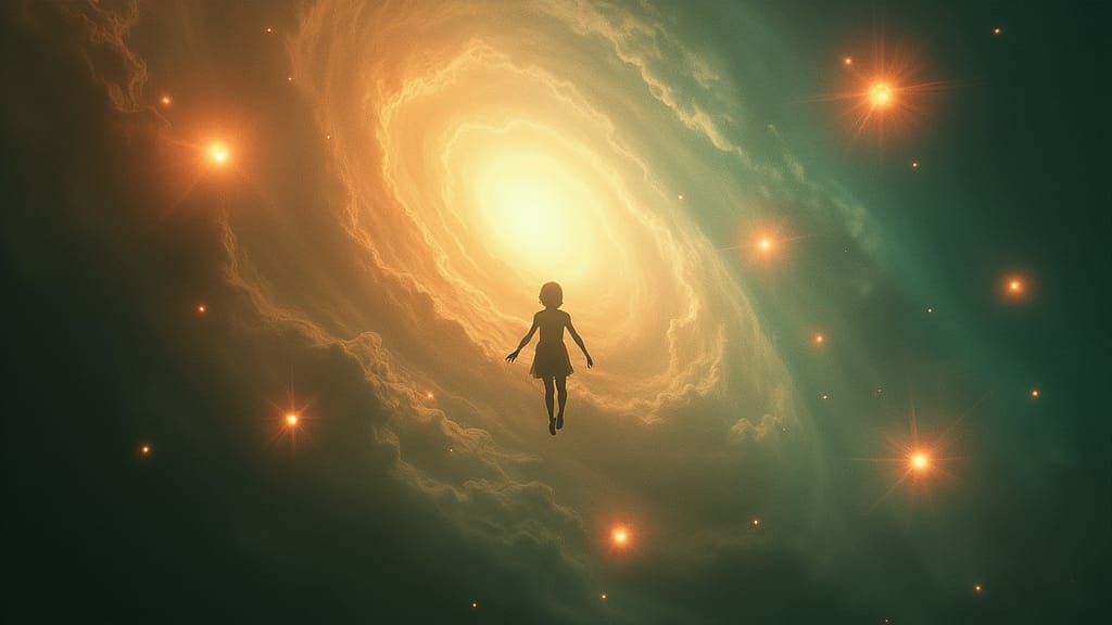 Ethereal Celestial Beings in Nebula, Cinematic Still