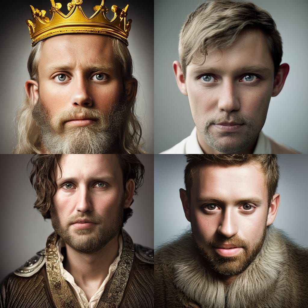 King Arthur Portrait in Professional Photography Style