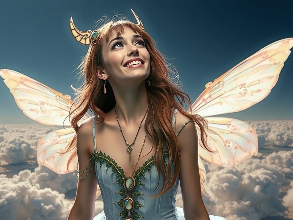 Ethereal Character in Apocalyptic Landscape, Surreal Art