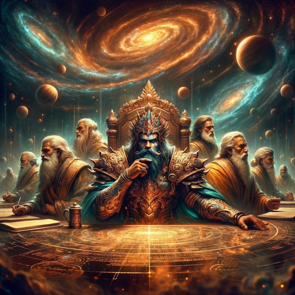 War Deity Planning Strategy at Cosmic Table