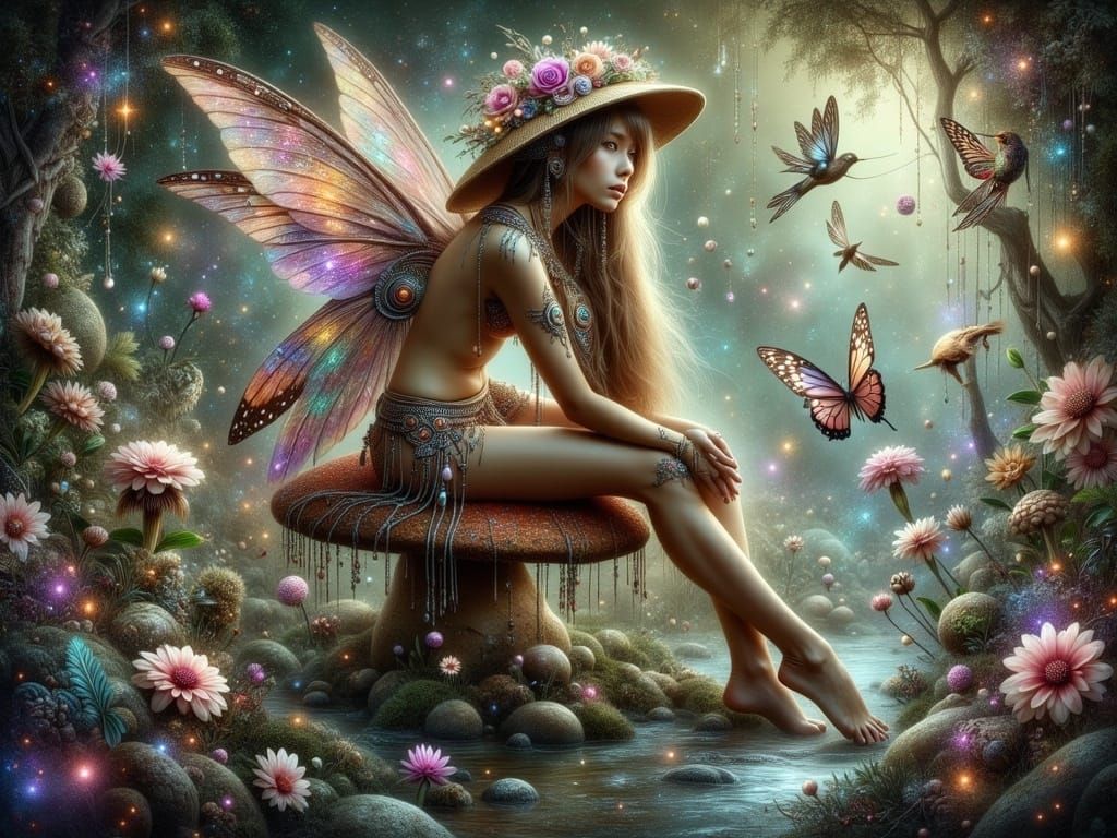 Whimsical Forest Fairy in Enchanted Glen