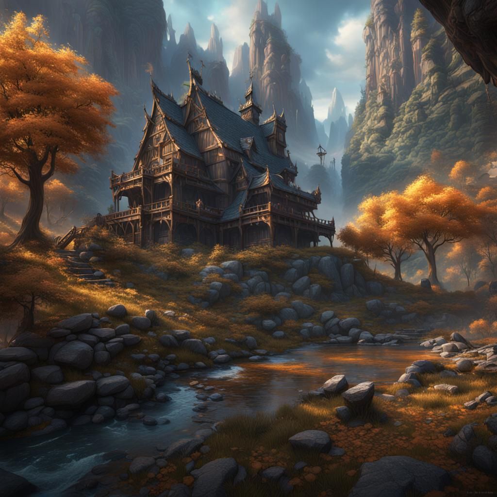 Fantastical Matte Painting with Intricate Details