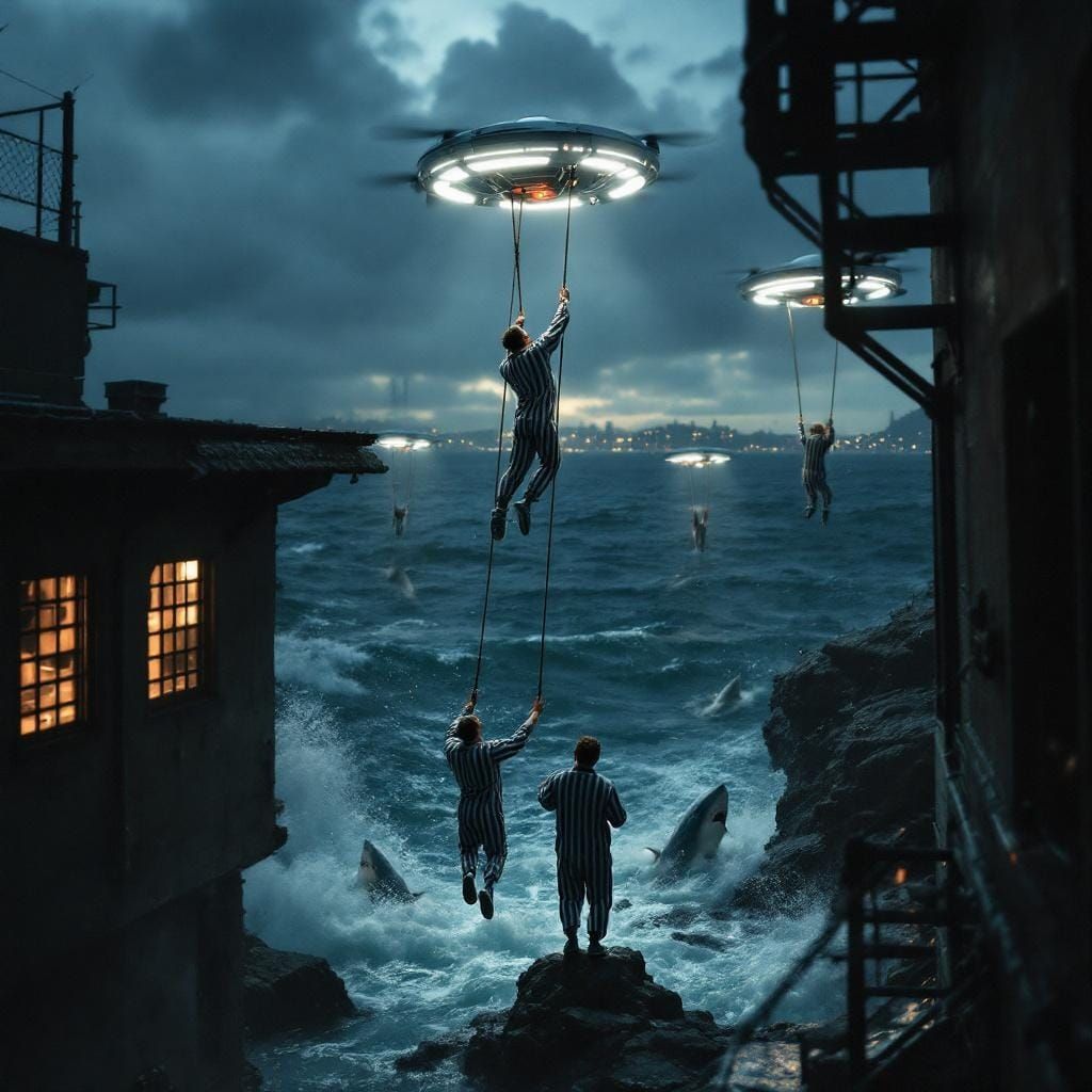 Alcatraz Escape by Drone: Dystopian Future