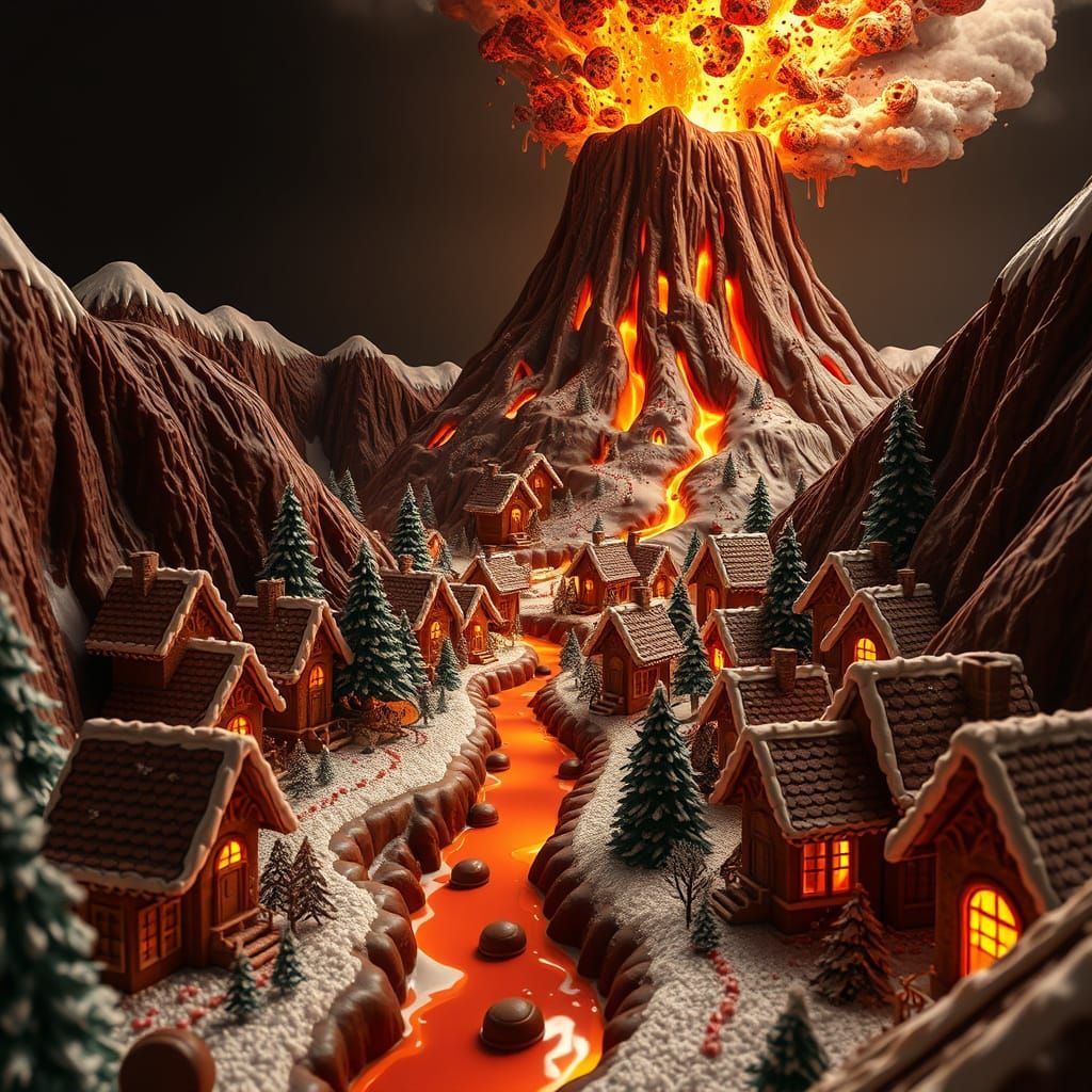 Gingerbread Village in a Chocolate Paradise