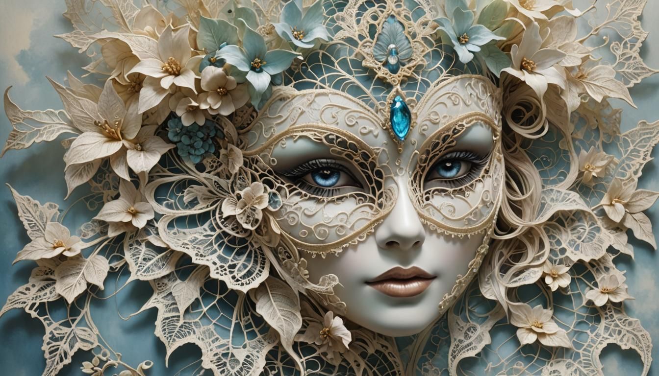 Lace Mask in Ethereal Fantasy Style
