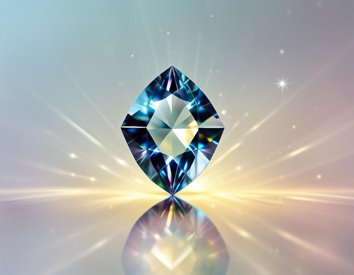 Brilliant Lozenge-Faceted Gem in Stellar Field
