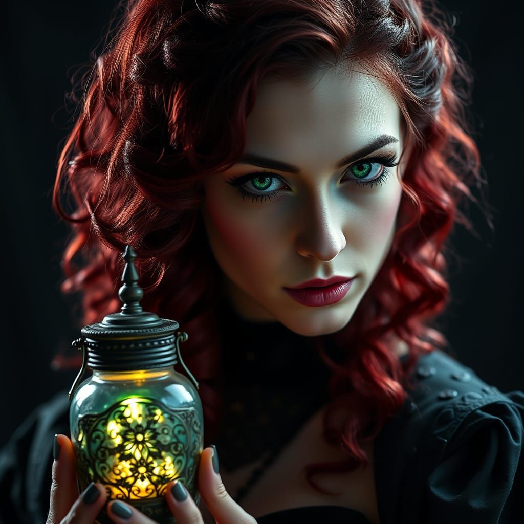 Mystical Goddess Exudes Power and Allure in Dark Luxury Atti...