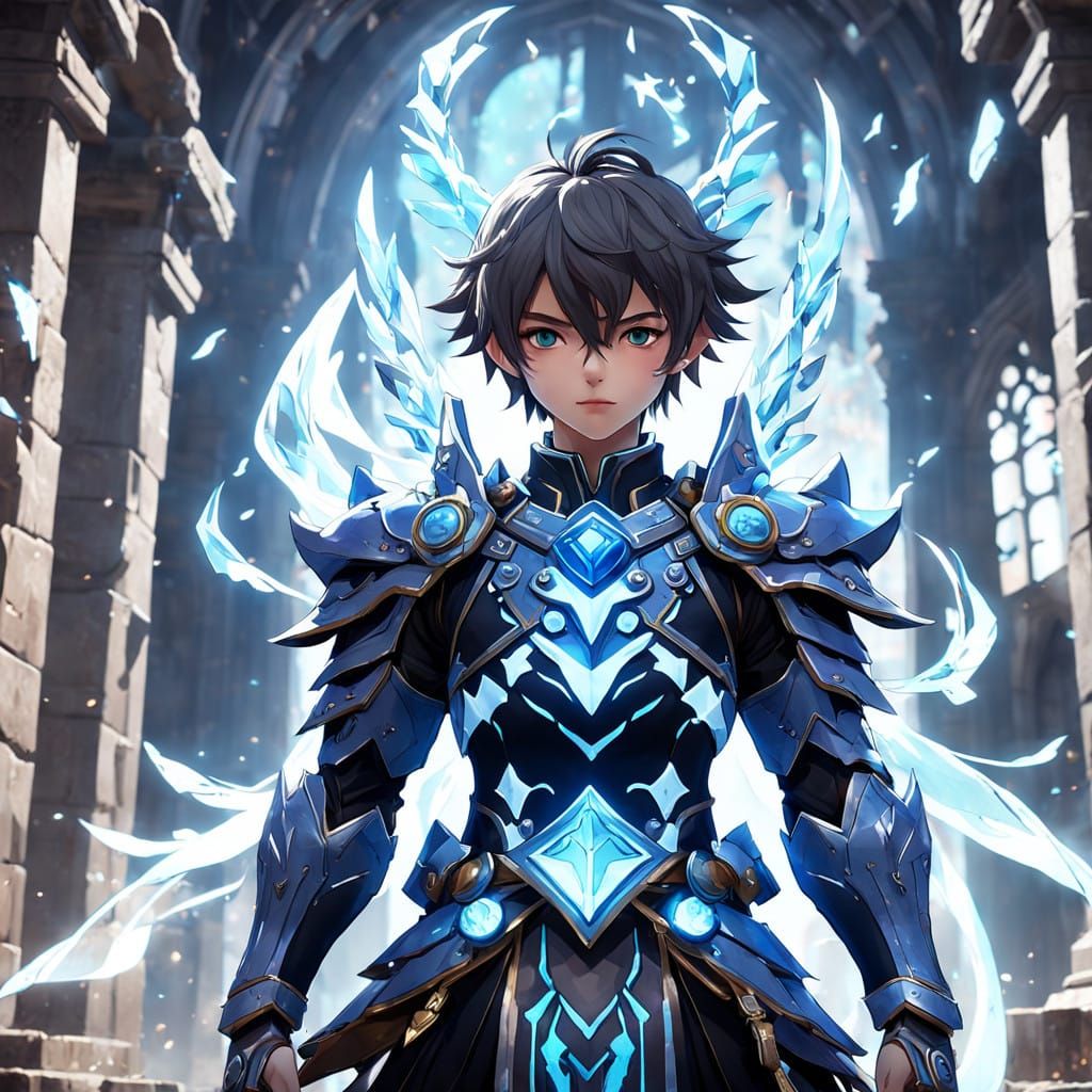 Mystical Guardian of Ancient Ruins in Vibrant, Hyper-Detaile...