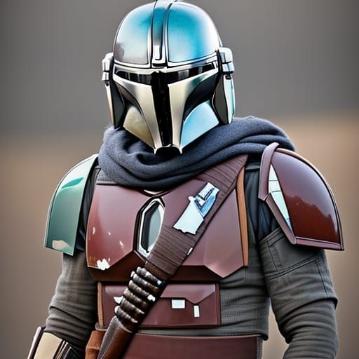 Hyperrealistic Mandalorian from Star Wars