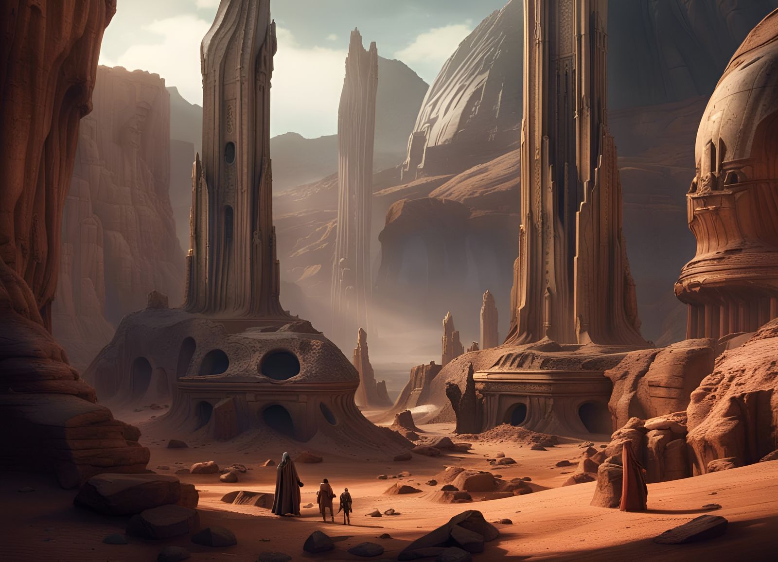 Sith Planet Archaeological Dig: Maximalist Digital Painting
