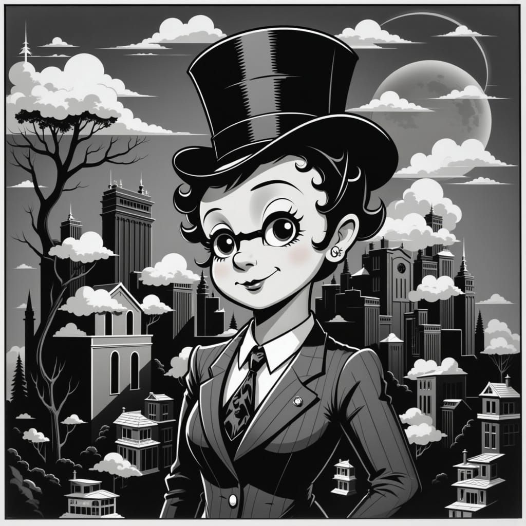 Cartoon Mobster Fusion in 1920s Style