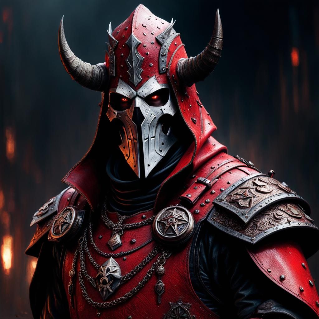 Anthropomorphic Warlock Portrait in Detailed Fantasy Art