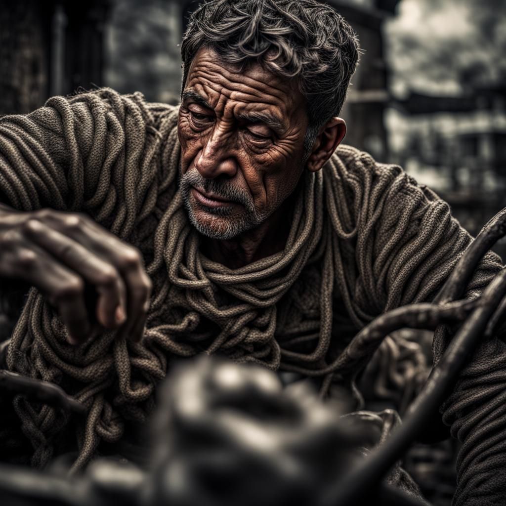 Intricate Struggle in Hyperrealistic Rendering