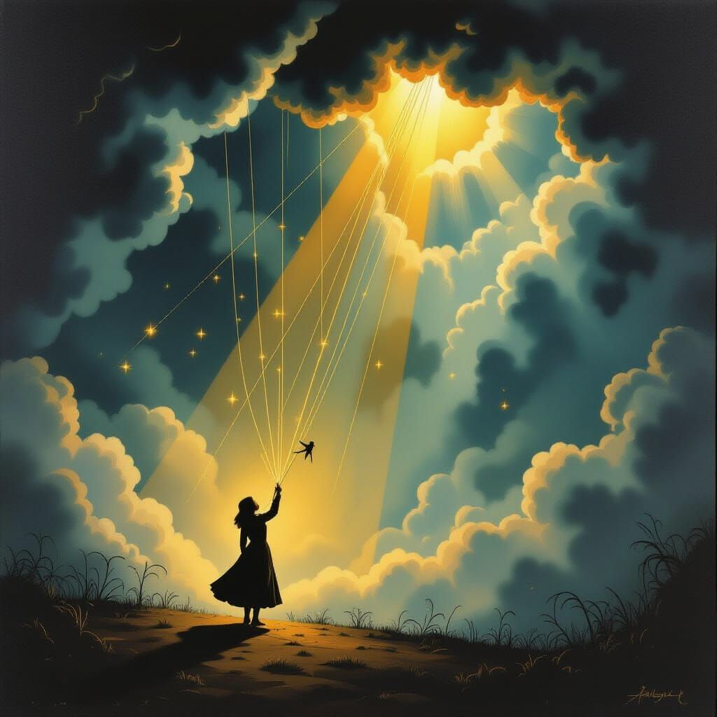 Surreal Dreamscape Unravels: Figure Wakes, Puppeteers Releas...