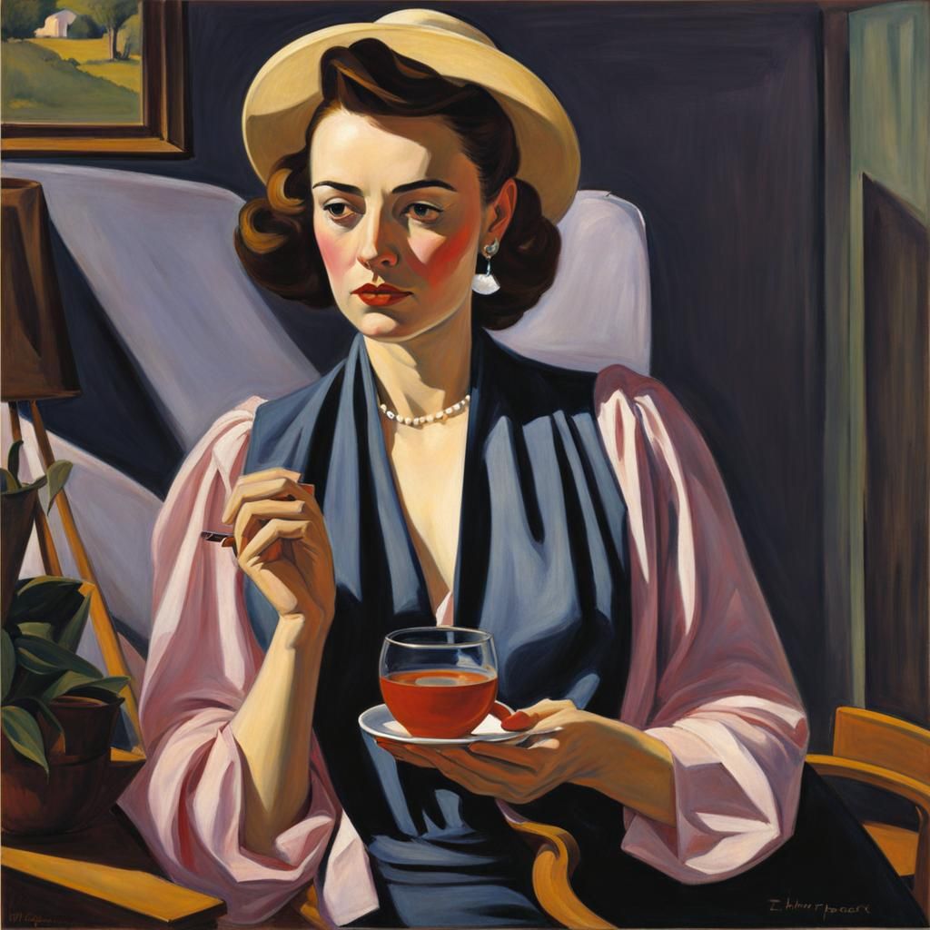 Abstracted Landscape in Modernist Style