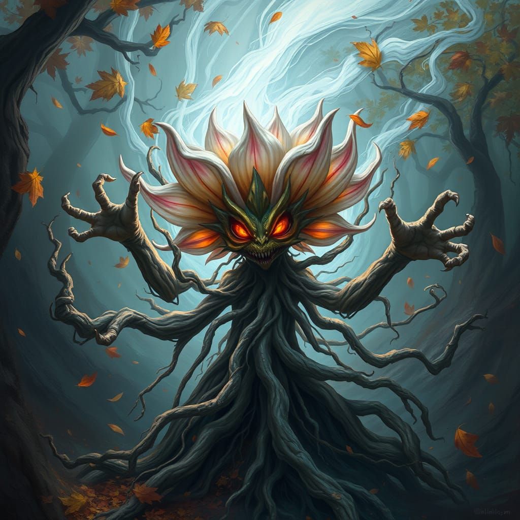 Furious Forest Spirit Summons a Storm
