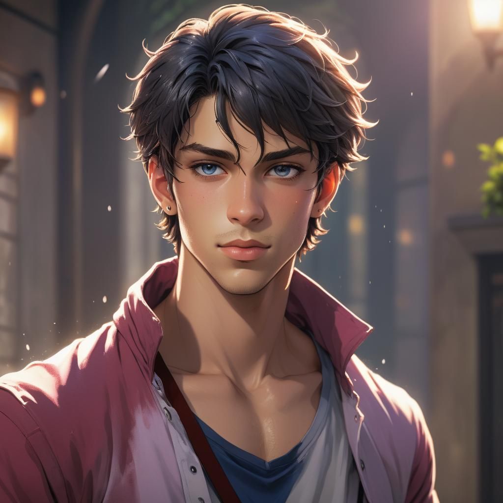 Anime Prince Portrait Art in Rutkowski Style