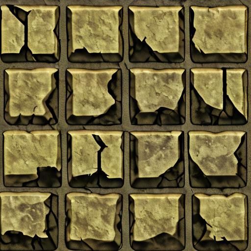 Seamless Cartoon Stone Brick Wall Texture