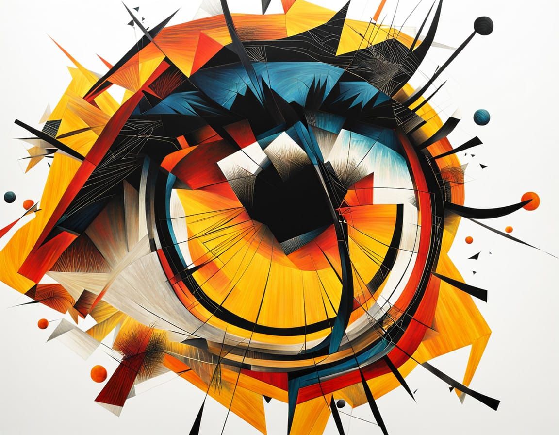 avant-garde abstract composition  evoking a sense of nervous...