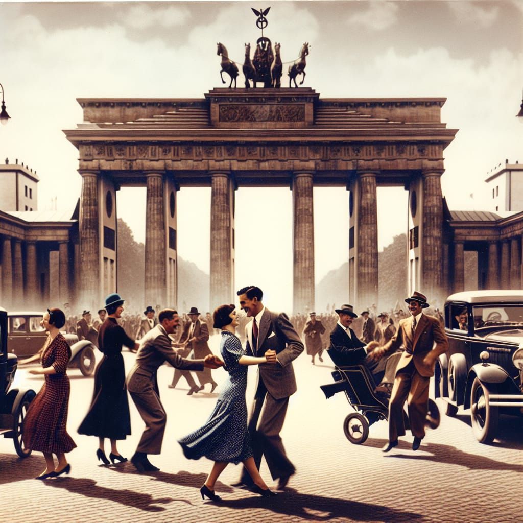 Berlin's Swingtime Joy at the Brandenburg Gate