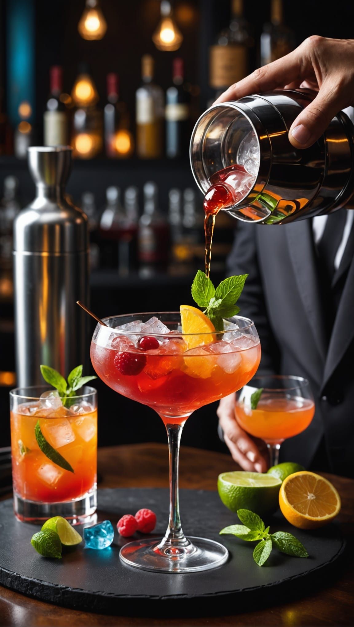 Mesmerizing Cocktail Presentation Exuding Sophistication