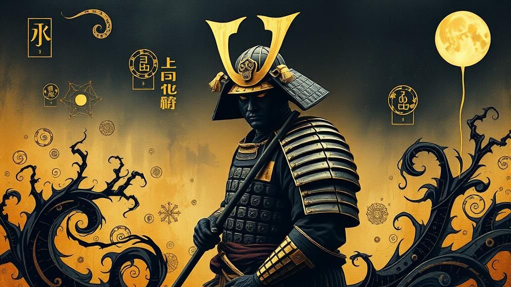 Samurai in Mystical Surrealist Dreamscape