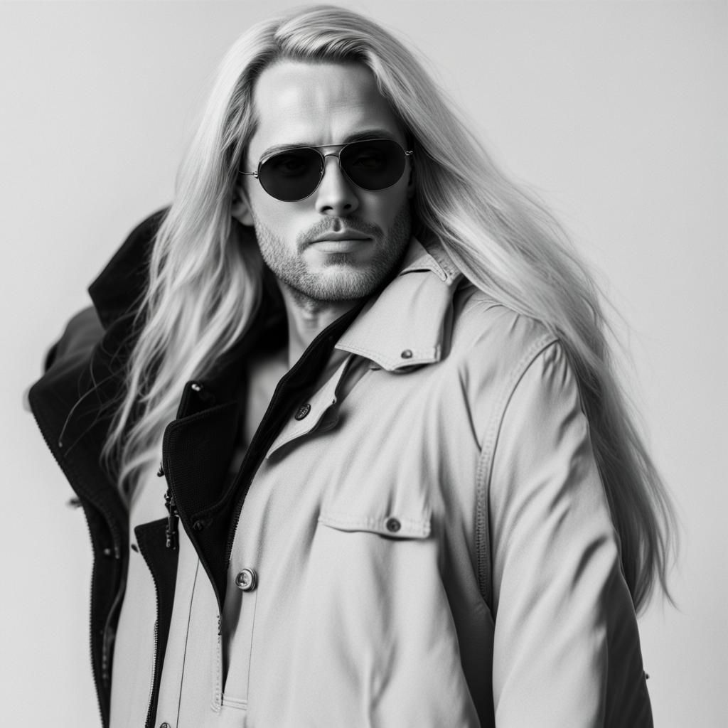 Detailed Self Portrait with Dramatic Lighting