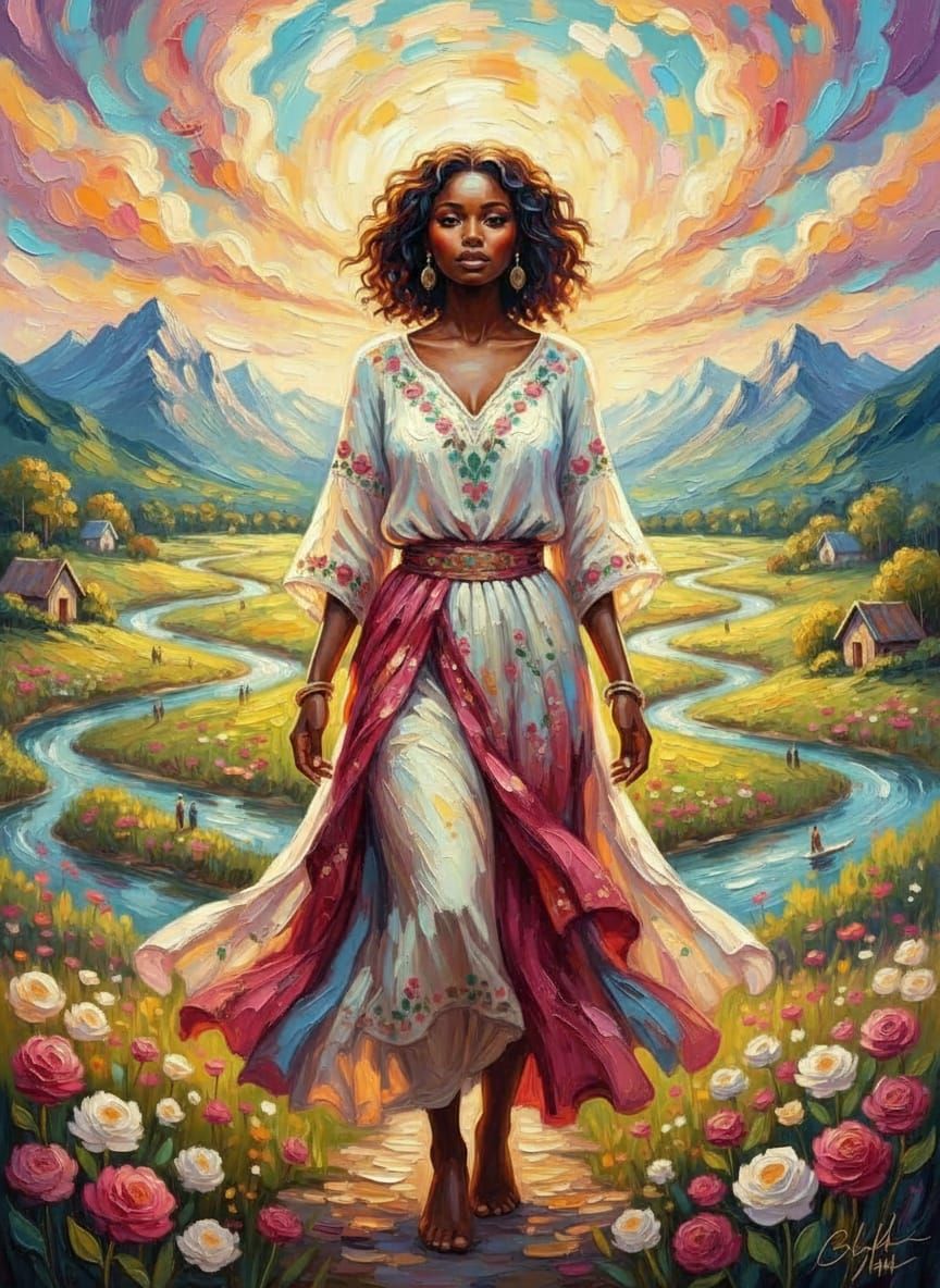 Zimbabwean Woman Illuminated by Unity Light