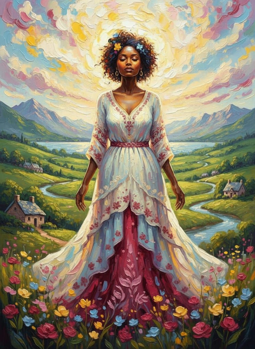 Zimbabwean Woman Bathed in Light, Journey to the Sea