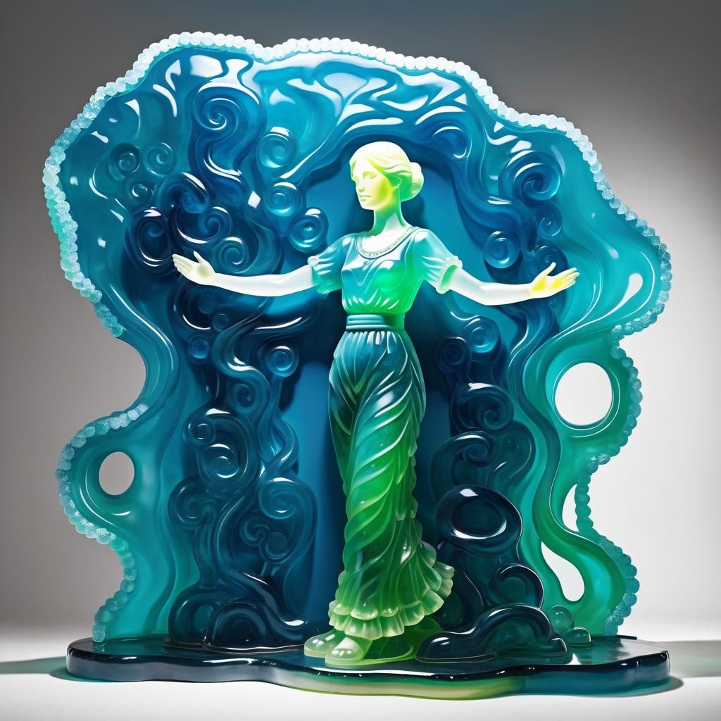 Jelly Statue of a Woman: Unique AI Art