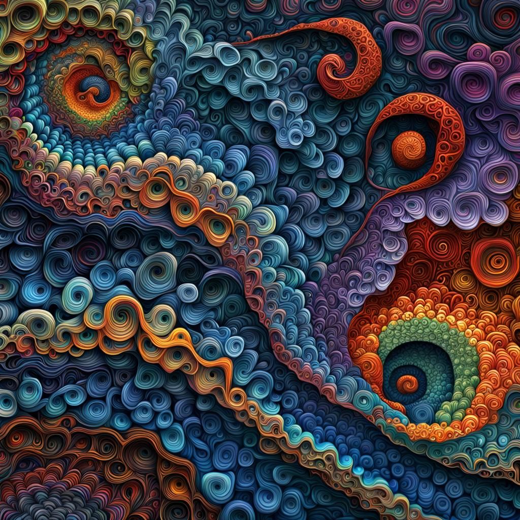 Oozing Art in Expressionist Oil Painting Style