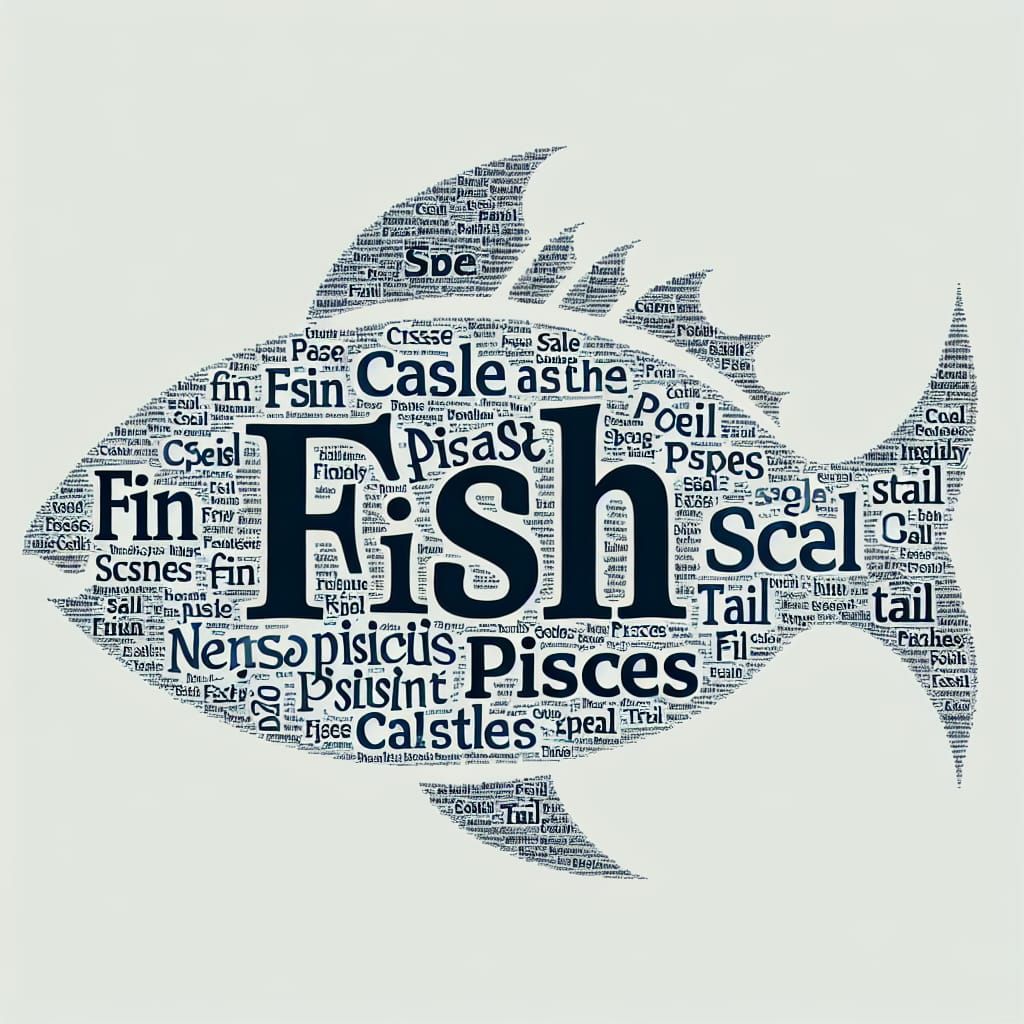 Word Art Fish: A Creative Word Cloud